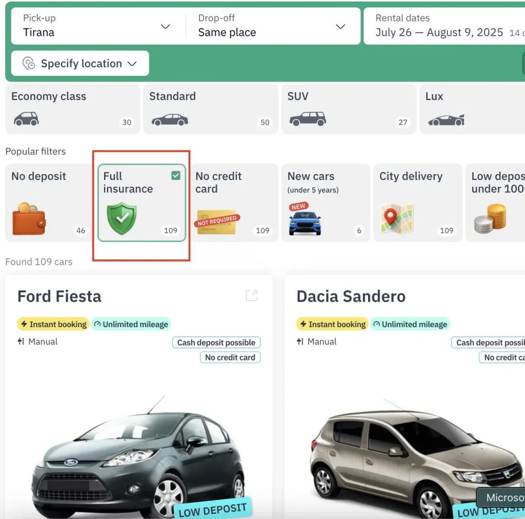 Full Insurance filter